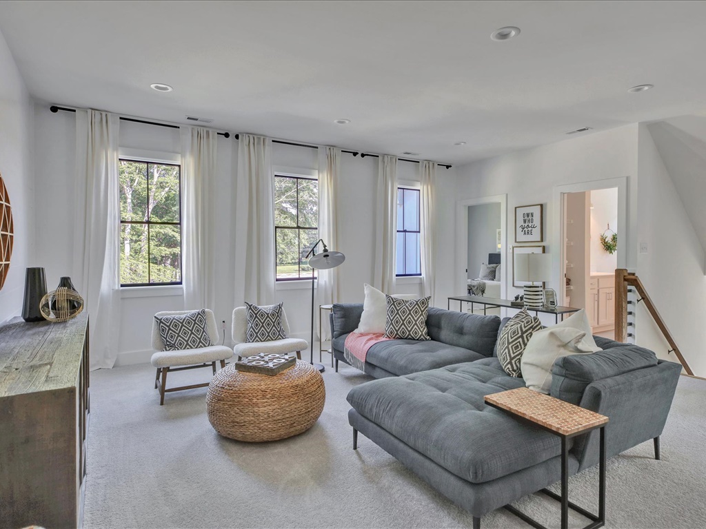 Second-floor loft lounge